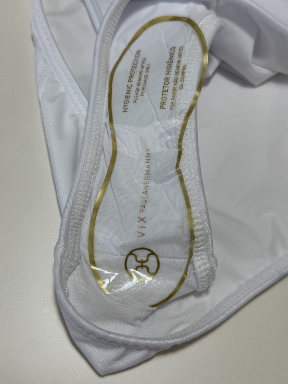 ViX Paula Hermanny Solid Brenda One Piece Swimsuit White - Gold Bead - Women’s M - Picture 13 of 16